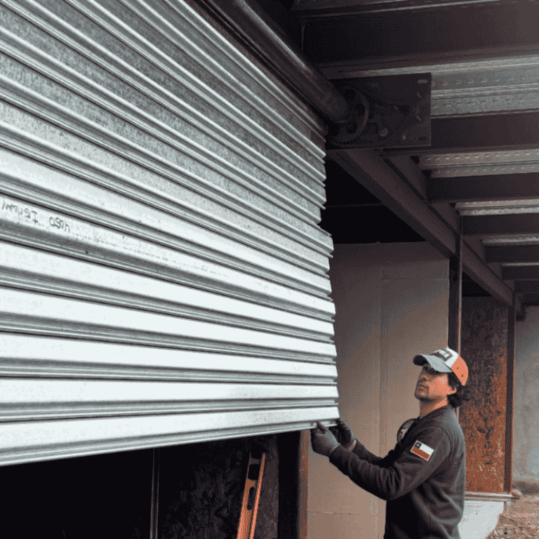 Cortina metálica instalada por Igmaan